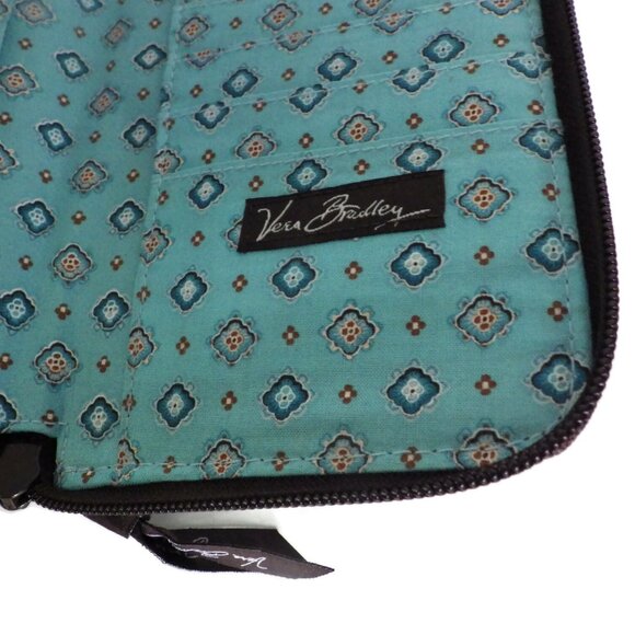 New Vera Bradley Java Blue Passport Wallet Travel Organizer - Picture 4 of 5